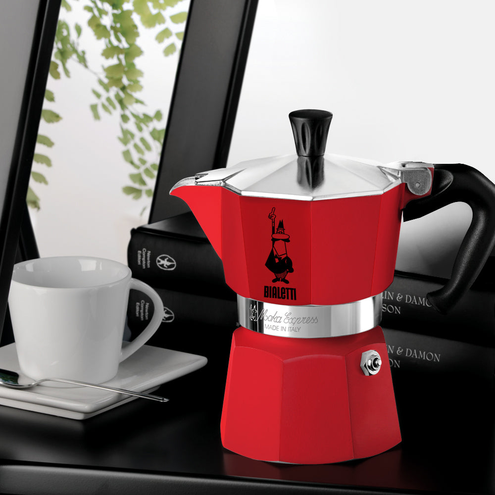 Moka Espresso Maker 3 Cups Red - BE-0004942