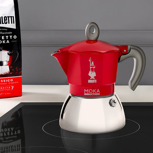 Moka Induction 2 Cups Red - BE-0006942-NP