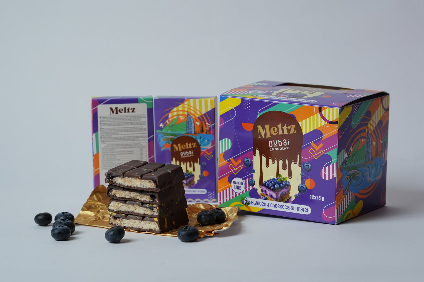 Meltz Dubai Chocolate Blueberry Cheesecake Knafeh 192g
