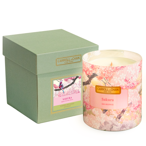 شمعة ساكورا اليابانية المصنوعة من شمع العسل بنسبة 100%