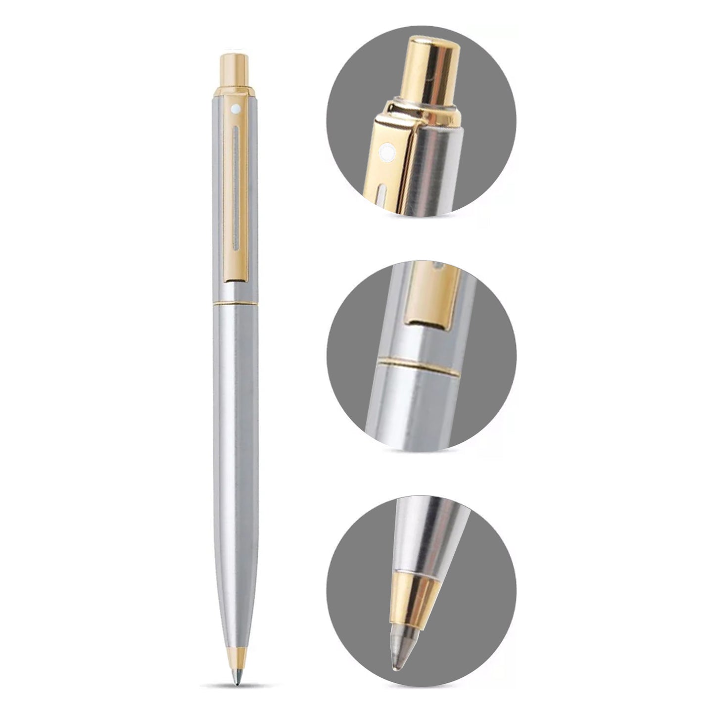 Pen Sheaffer Sentinel 325 Brushed Chrome Barrel + Gold Tone Trims Bp
