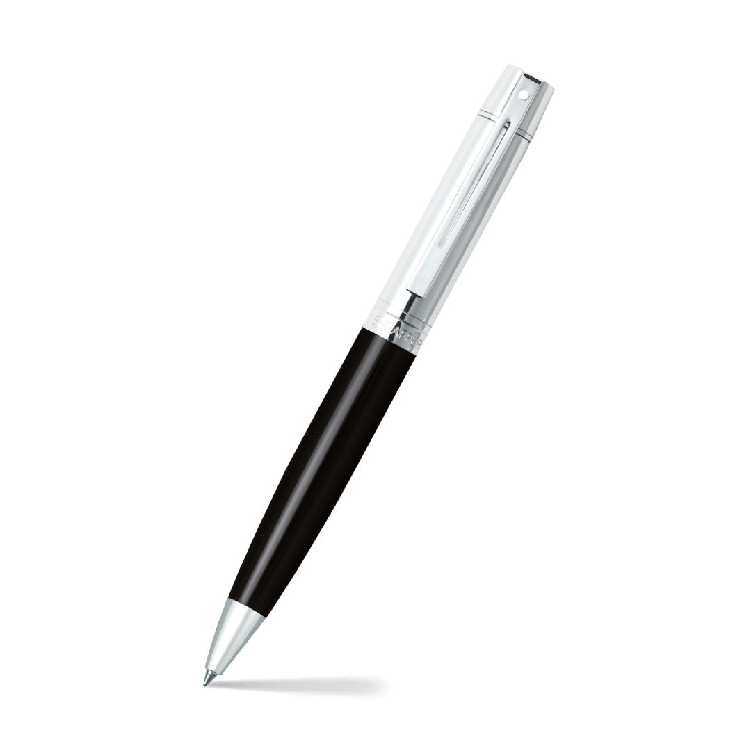 Pen Sheaffer 300 E9314 Glossy Black Barrel Chrome Cap With Chrome Plated Trims Bp