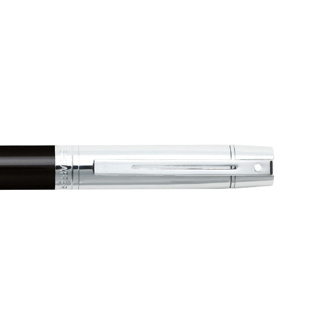 Pen Sheaffer 300 E9314 Glossy Black Barrel Chrome Cap With Chrome Plated Trims Bp