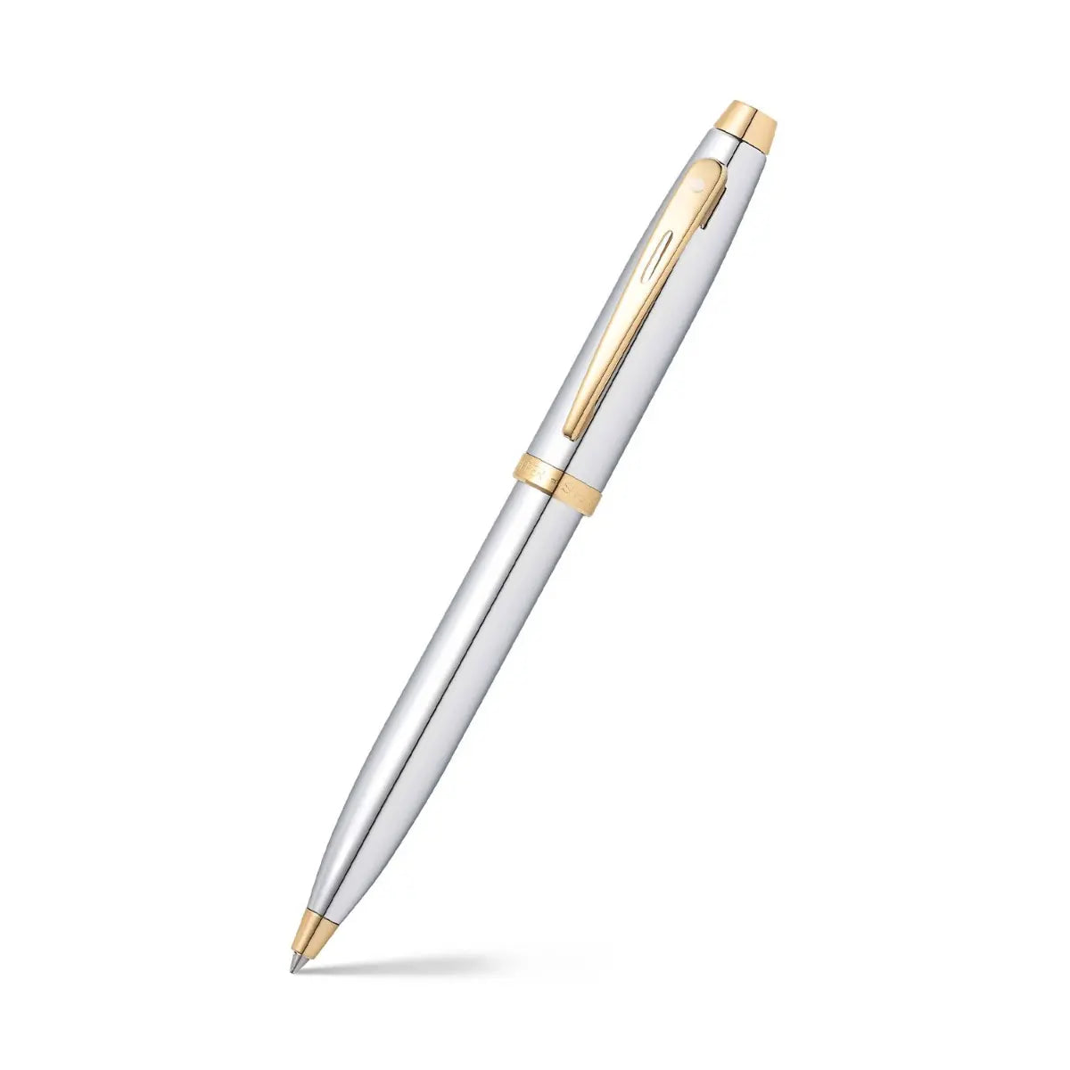 Pen Sheaffer 100 E9340  Bright Chrome With Gold Tone Trims Bp