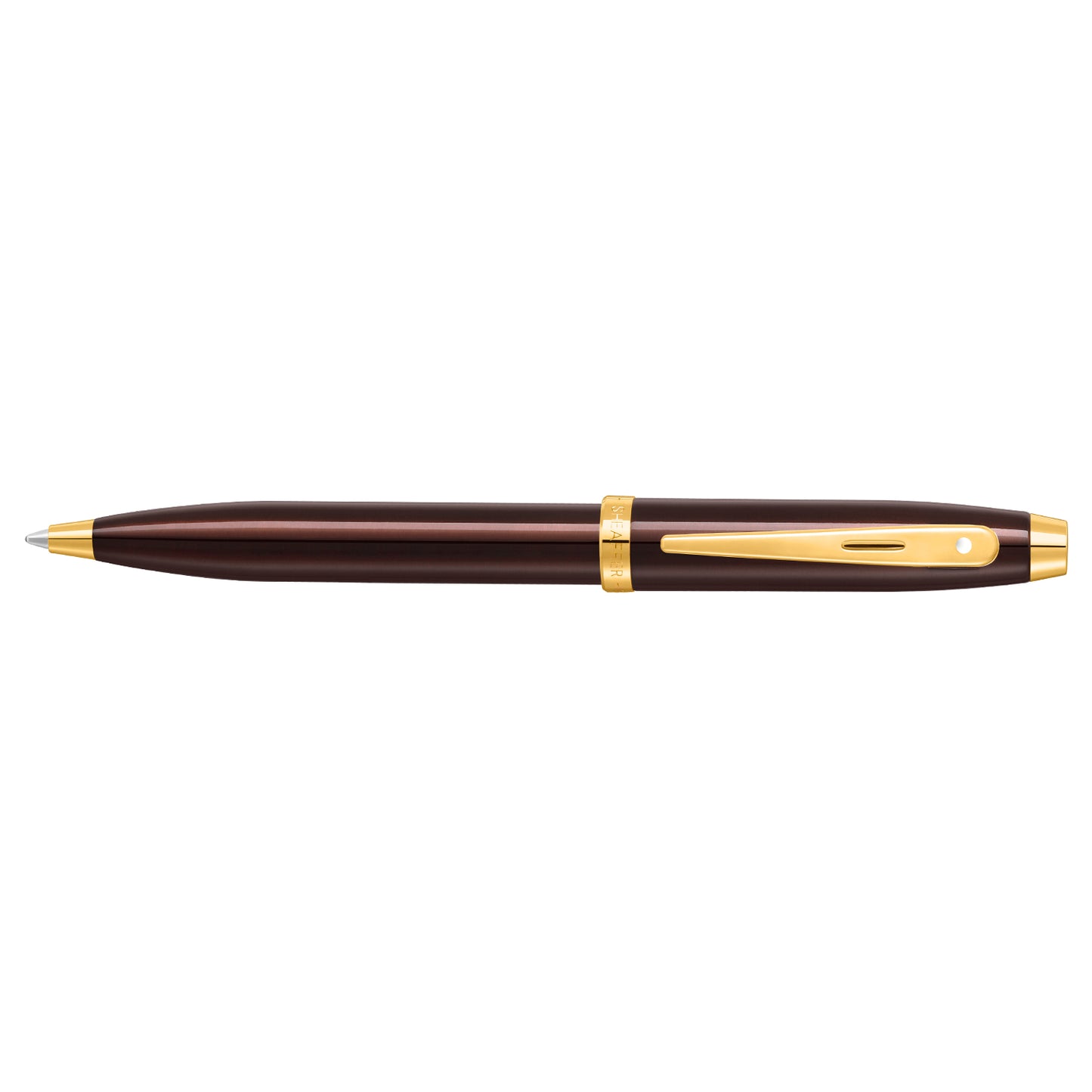 Pen Sheaffer 100 E9370  Coffee Brown With Pvd Gold Trims Bt