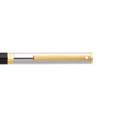 Pen Sheaffer Sagaris E9475 Glossy Black Barrel With Chrome Cap And Gold Trims Bp