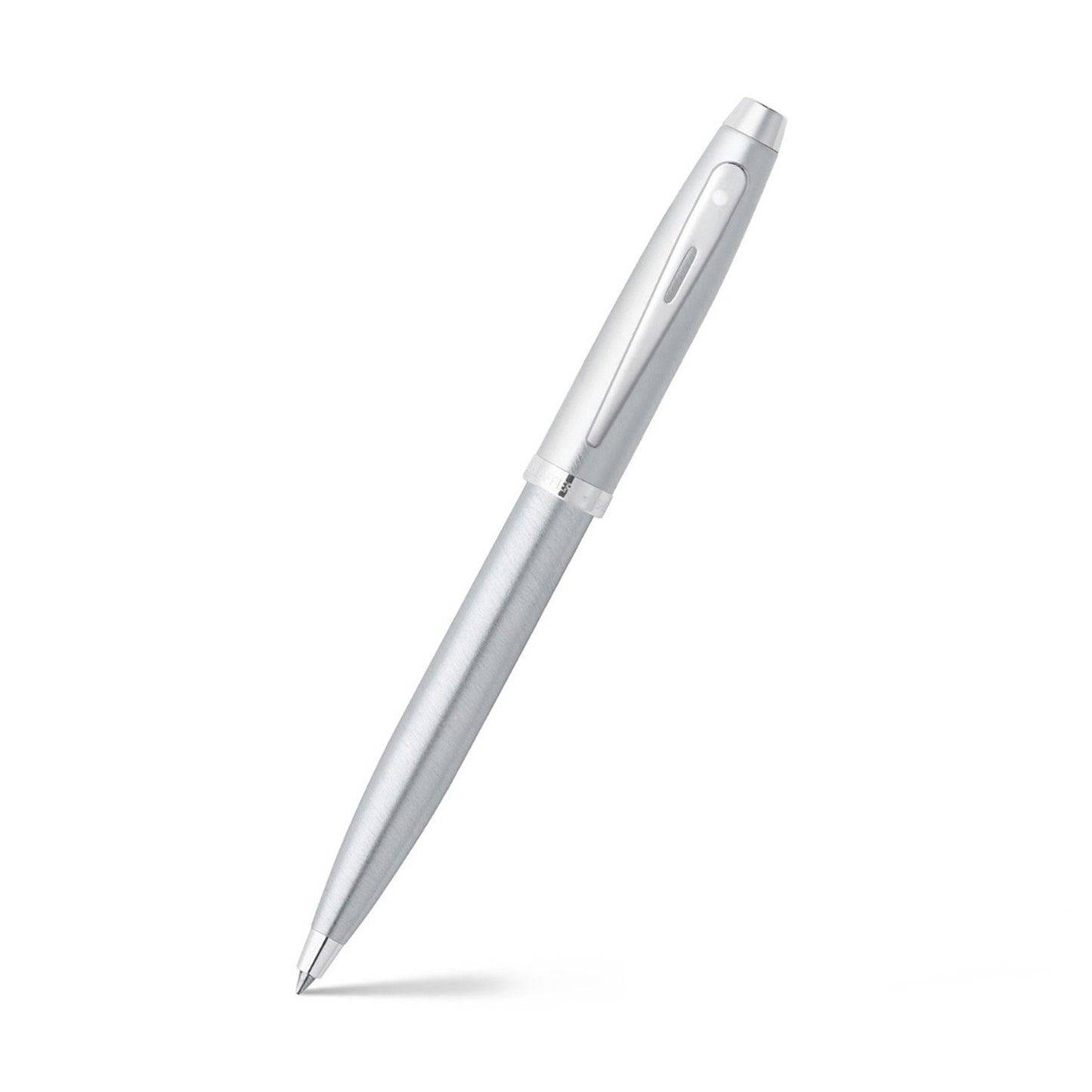 Pen Sheaffer 100 G9306 Brushed Chrome With Nickel Plated Trims Bp With Business Card Holder