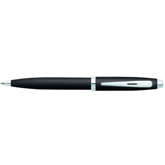 Pen Sheaffer 100 E9317  Matte Black With Nickel Plate Trim Bp With A5 Notebook In Black Giftbox