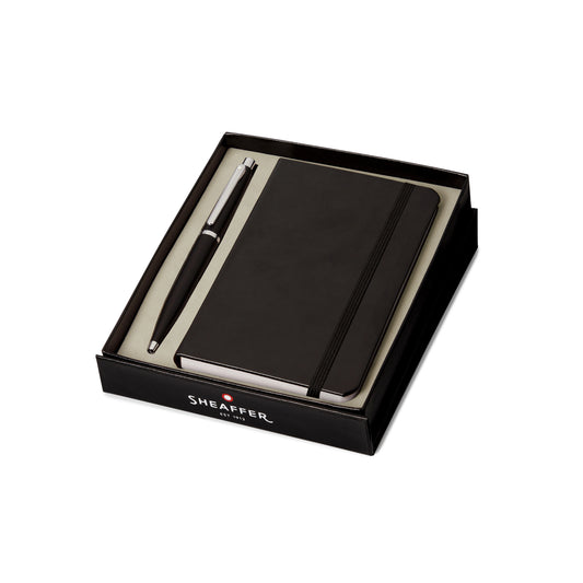 Pen Sheaffer Vfm G9405  Matte Black With Nickel Plated Trims Bp With A6 Notebook