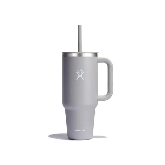 كوب سفر سعة 1.2 لتر مصنوع من خشب البتولا مع القش