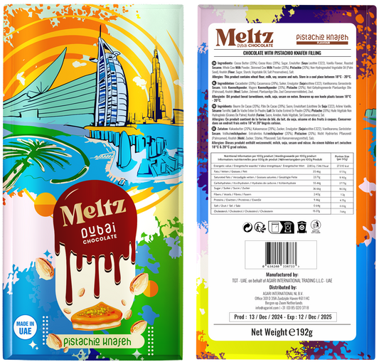 Meltz Dubai Chocolate Pistachio Knafeh 192g