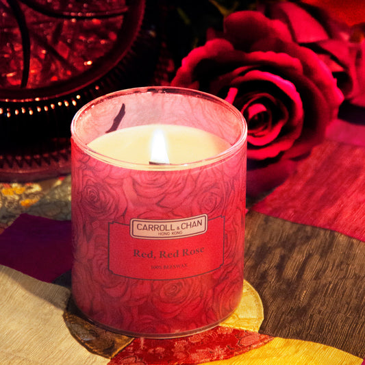Red Red Rose 100% Beeswax jar candle