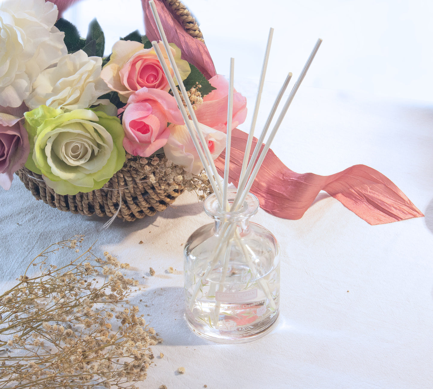 مجموعة موزع الروائح العطرية الياسمين والورد والتوت البري 200 مل