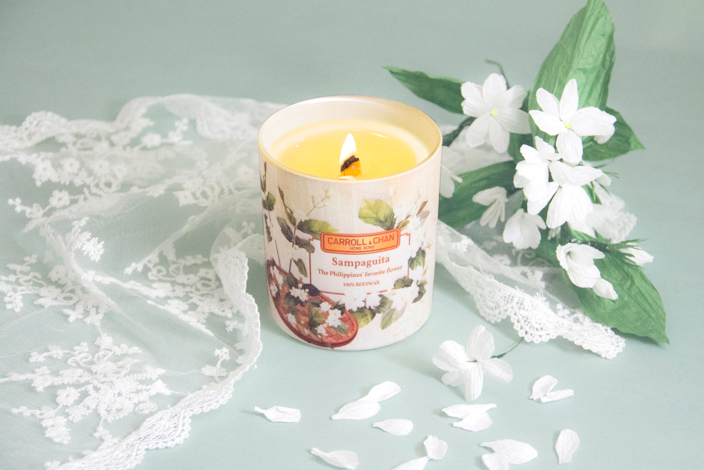 شمعة سامباجويتا المصنوعة من شمع العسل بنسبة 100%