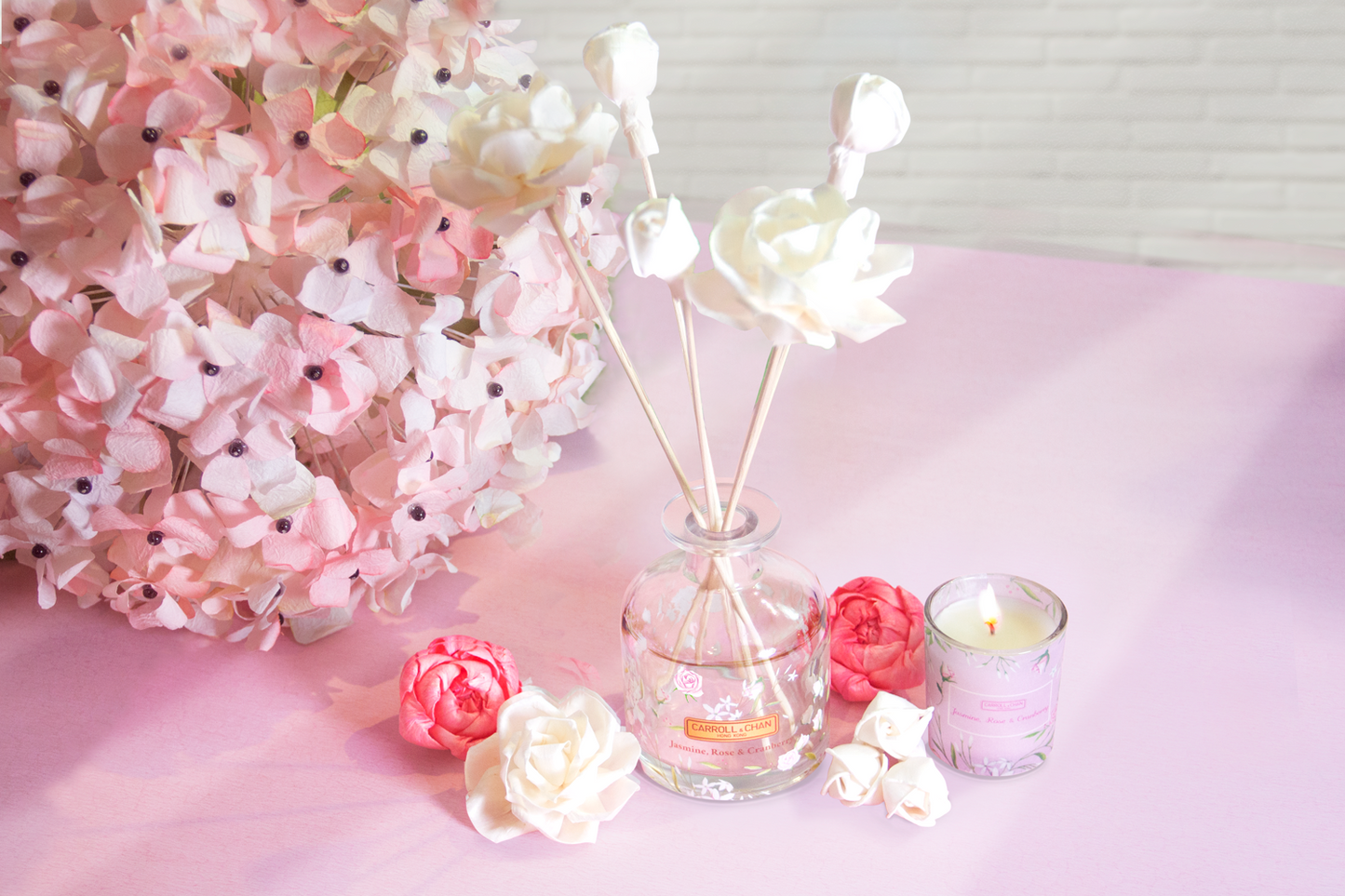 مجموعة موزع الروائح العطرية الياسمين والورد والتوت البري 200 مل