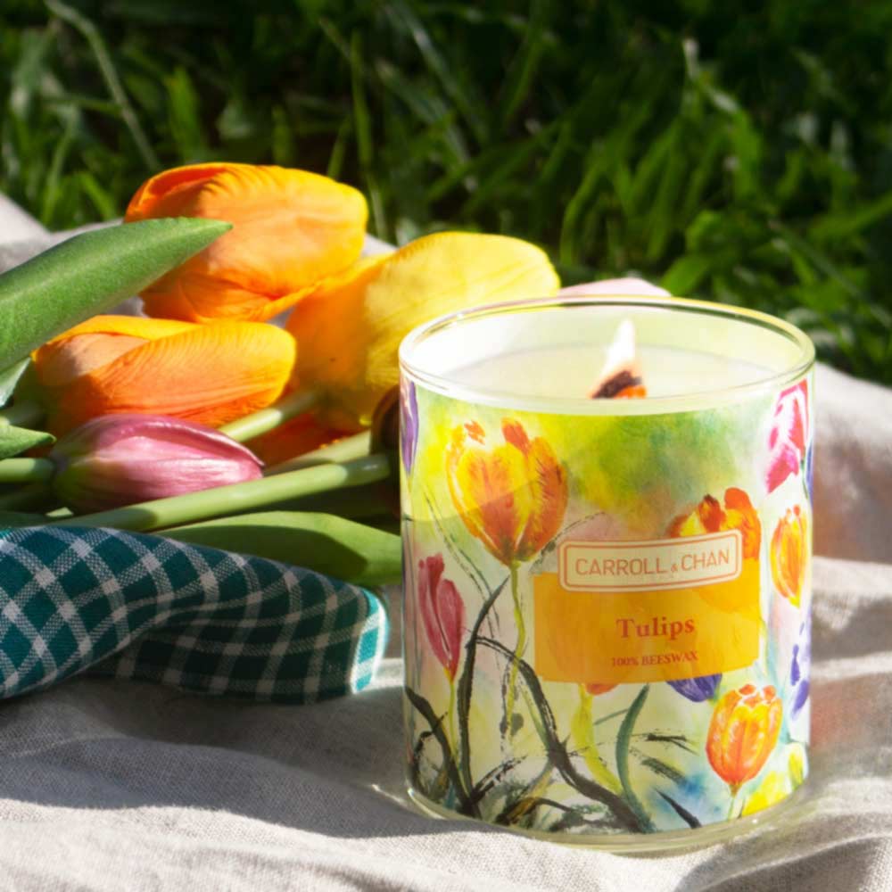 Tulips 100% Beeswax Jar Candle