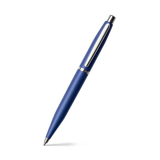 قلم حبر جاف Sheaffer® VFM Neon Blue مع حواف من الكروم