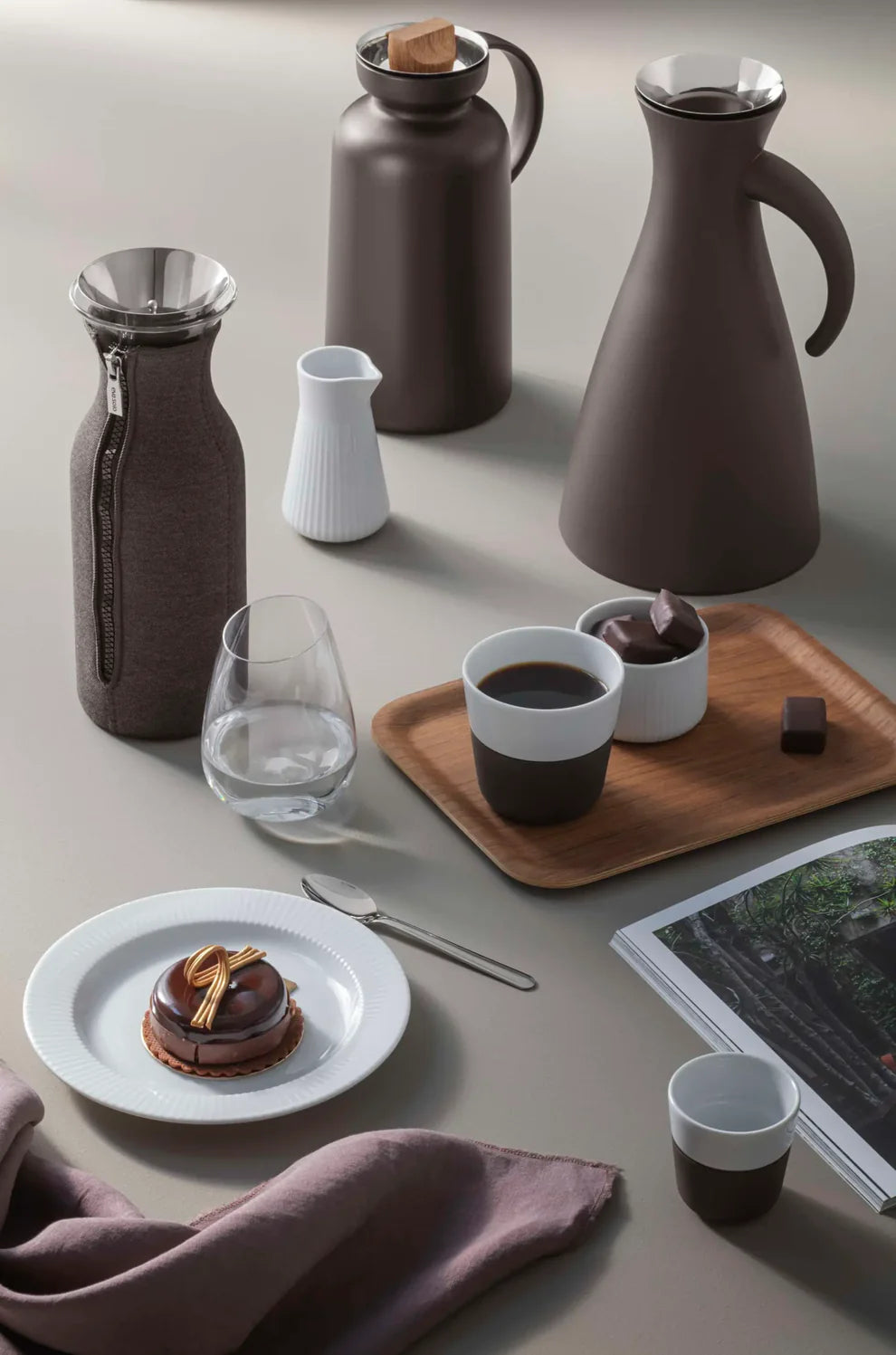 Silhouette Vaccum Jug 1l Choc Brown