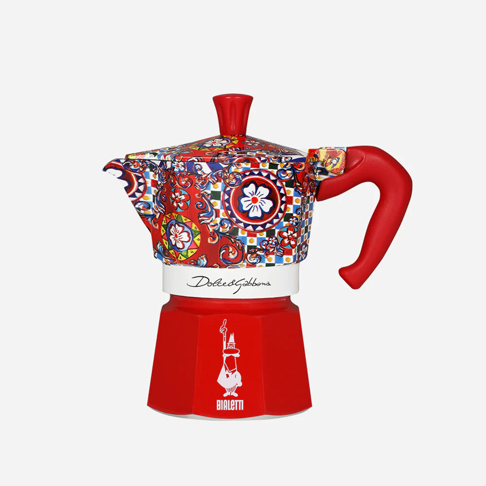 D&G Moka Espresso Maker 3 Cups Red