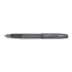 Pen Sheaffer 100 E9375 Shiny Dark Grey Gunmetal With Pvd Trims Medium Fp