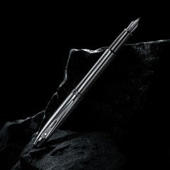 Pen Sheaffer 100 E9375 Shiny Dark Grey Gunmetal With Pvd Trims Medium Fp
