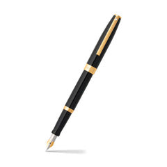 Pen Sheaffer Sagaris E9471 Glossy Black With Gold Tone Trims Fine Fp