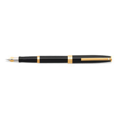 Pen Sheaffer Sagaris E9471 Glossy Black With Gold Tone Trims Fine Fp