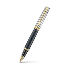 Pen Sheaffer 300 E9347 Engraved Matt Black Barrel And Shiny Chrome Cap,pvd Gold Trims Rb