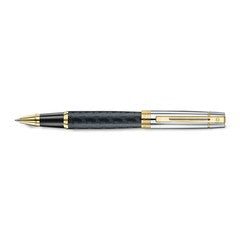 Pen Sheaffer 300 E9347 Engraved Matt Black Barrel And Shiny Chrome Cap,pvd Gold Trims Rb