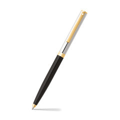 Pen Sheaffer Sagaris E9475 Glossy Black Barrel With Chrome Cap And Gold Trims Bp