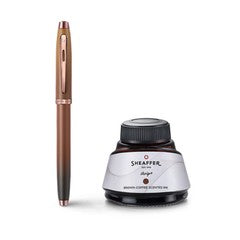 Giftset Sheaffer 100 9374 Coffee Edition Matt Brown With Regal Brown Pvd Trims M Fp And Skrip Brown Coffee Scented Ink 50 Ml