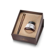 Giftset Sheaffer 100 9374 Coffee Edition Matt Brown With Regal Brown Pvd Trims M Fp And Skrip Brown Coffee Scented Ink 50 Ml