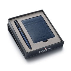 Pen Sheaffer 100 9018 Matt Blue With Black Pvd Trim Bp With Sapphire Night Credit Card Holder (Bl