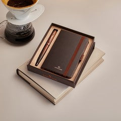 Giftset Sheaffer 100 9374 Coffee Edition Matt Brown With Regal Brown Pvd Trims Bp With Coffee Small Notebook