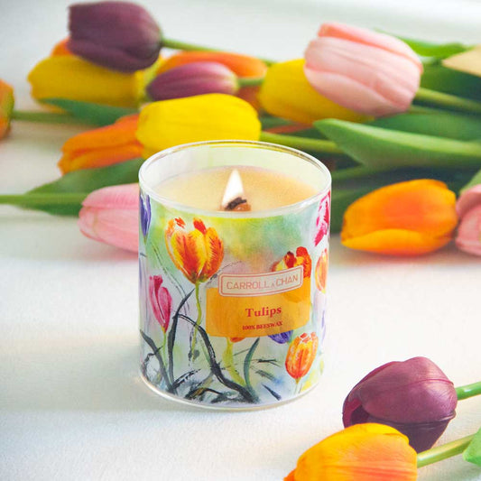 Tulips 100% Beeswax Jar Candle