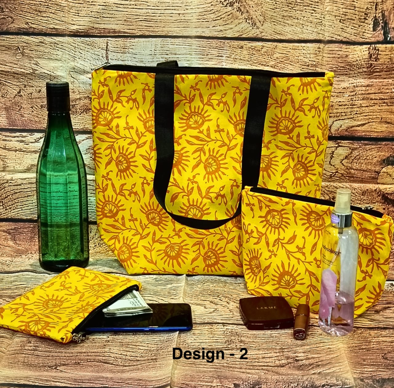 Ethnic Krisved Sustainable Tote Bag Set - Block Prints