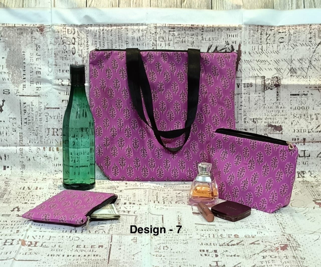 Ethnic Krisved Sustainable Tote Bag Set - Block Prints